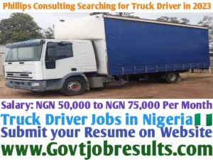 Phillips Consulting Searching for Truck Driver in 2023