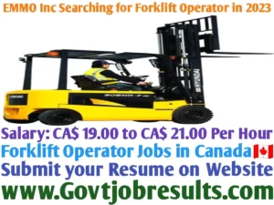 EMMO Inc Searching for Forklift Operator in 2023