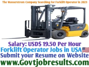 The Wasserstrom Company Searching for Forklift Operator in 2023