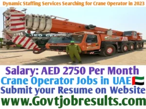 Dynamic Staffing Services Searching for Crane Operator in 2023