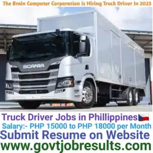 The Brain Computer Corporation is Hiring Truck Drivers in 2023