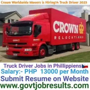 Crown Worldwide Mover Inc is Hiring HGV truck driver in 2023
