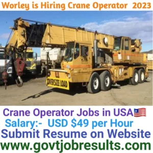 Worley is Hiring Crane Operators 2023