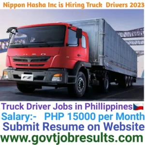 Nippon Hasha Inc is Looking For Truck Driver for 2023