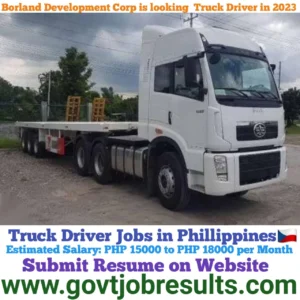 Borland Development Corp is looking for Truck Driver 2023
