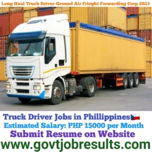 Long Haul Truck Driver-Ground Air Freight Forwarding Corp 2023
