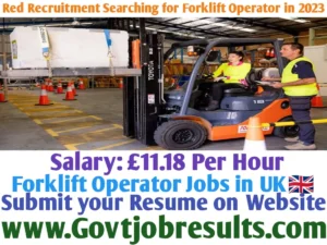 Red Recruitment Searching for Forklift Operator in 2023