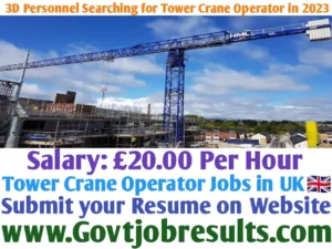 3D Personnel Searching for Tower Crane Operator in 2023