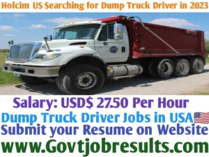 Holcim US Searching for Dump Truck Driver in 2023
