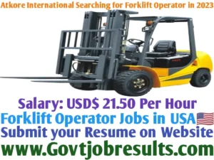 Atkore International Searching for Forklift Operator in 2023