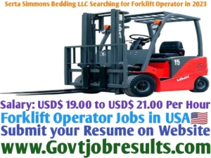 Serta Simmons Bedding LLC Searching for Forklift Operator in 2023