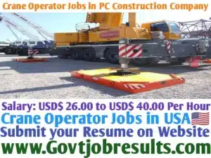 Crane Operator jobs in PC Construction Company