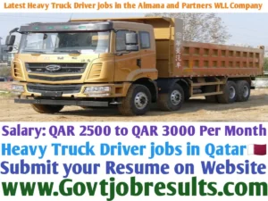 Latest Heavy Truck Driver Jobs in the Almana and Partners WLL Company