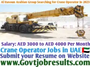 Al Hasoun Arabian Group Searching for Crane Operator in 2023