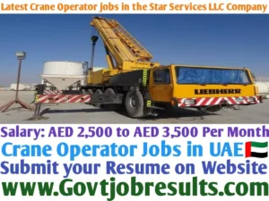 Latest Crane Operator Jobs in the Star Services LLC Company