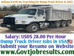 Indiana Earth Inc Searching for Dump Truck Driver in 2023