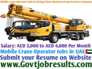 Mobile Crane Operator jobs in Flying Colour Setup Services Company