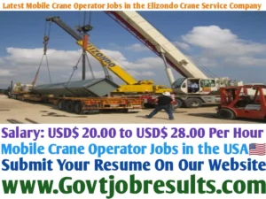 Latest Mobile Crane Operator Jobs in the Elizondo Crane Service Company