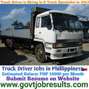 Truck Driver is Hiring in D Truck specialist Inc 2023