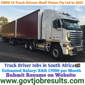 CODE 14 Superlink Truck Drivers-Staff Vision Pty Ltd in 2023