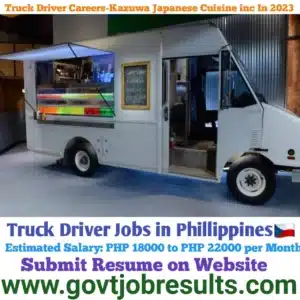 Truck Driver Careers-Kazuwa Japanese Cuisine Inc 2023