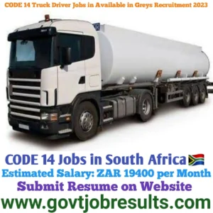 CODE 14 Truck Driver Jobs in Available in Greys Recruitment 2023