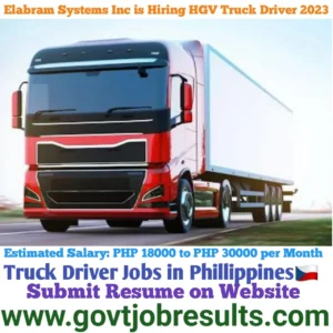 Elabram Systems INC is Hiring HGV Truck Driver in 2023