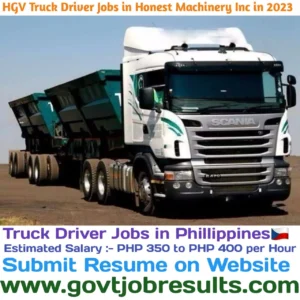 HGV Truck Driver Jobs in Honest Machinery Inc in 2023