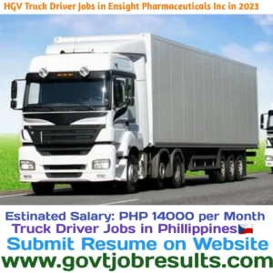 HGV Truck Driver Jobs in Ensight Pharmaceuticals Inc in 2023