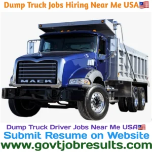 Dump Truck Jobs Hiring Near Me in USA 2023