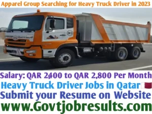 Apparel Group Searching for Heavy Truck Driver in 2023