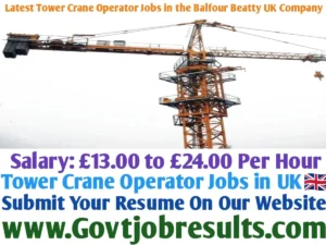 Latest Tower Crane Operator Jobs in the Balfour Beatty UK Company