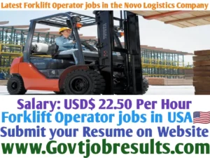 Latest Forklift Operator Jobs in the Novo Logistics Company