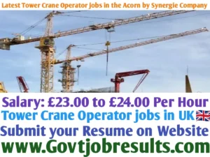 Latest Tower Crane Operator Jobs in the Acorn by Synergie Company