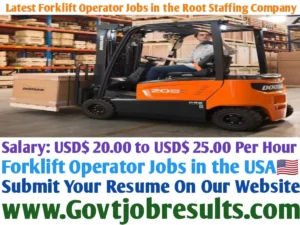 Latest Forklift Operator Jobs in the Root Staffing Company