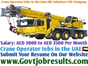 Crane Operator Jobs in the Jams HR Solutions FZE Company