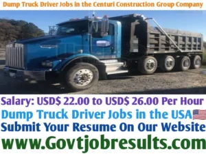 Dump Truck Driver Jobs in the Centuri Construction Group Company