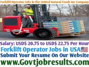 Forklift Operator Jobs in the United Natural Foods Inc Company