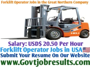 Forklift Operator Jobs in the Great Northern Company