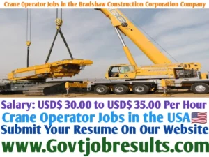 Crane Operator Jobs in the Bradshaw Construction Corporation Company