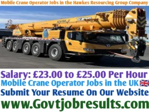 Mobile Crane Operator Jobs in the Hawkes Resourcing Group Company