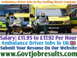 Ambulance Driver Jobs in the Staffing Match Company