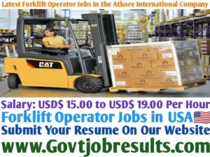 Latest Forklift Operator Jobs in the Atkore International Company