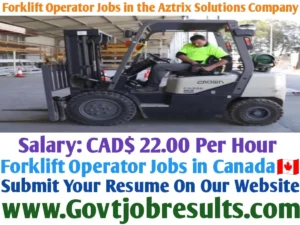 Forklift Operator Jobs in the Aztrix Solutions Company