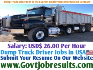 Dump Truck Driver Jobs in the Express Employment International Company