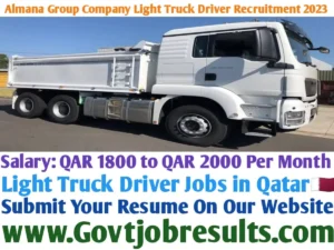 Almana Group Company Light Truck Driver Recruitment 2023