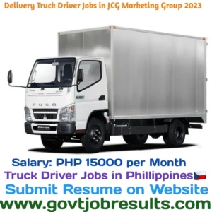 Delivery Truck Driver Jobs in JCG Marketing Group Inc 2023
