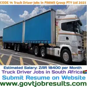 CODE 14 Truck Driver Jobs in PIMMS Group PTY LTD 2023