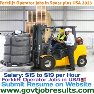 Forklift Operator Jobs in Space Plus USA 2023