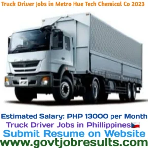 Truck Driver Jobs in Metro Hue Tech Chemical Co 2023